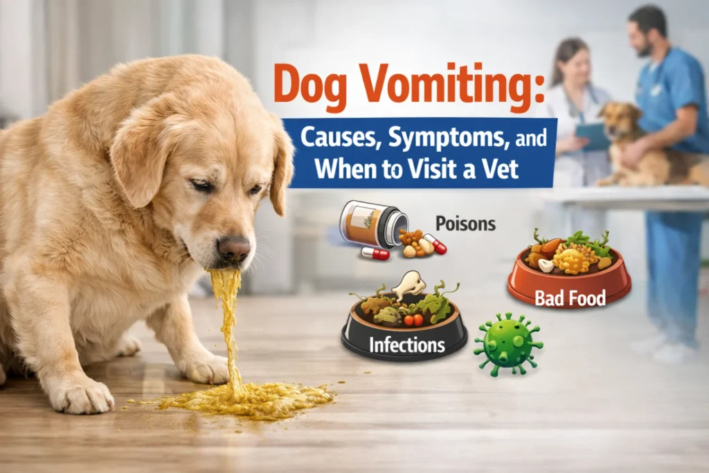 Dog Vomiting: Causes, Symptoms, and When to Visit a Vet