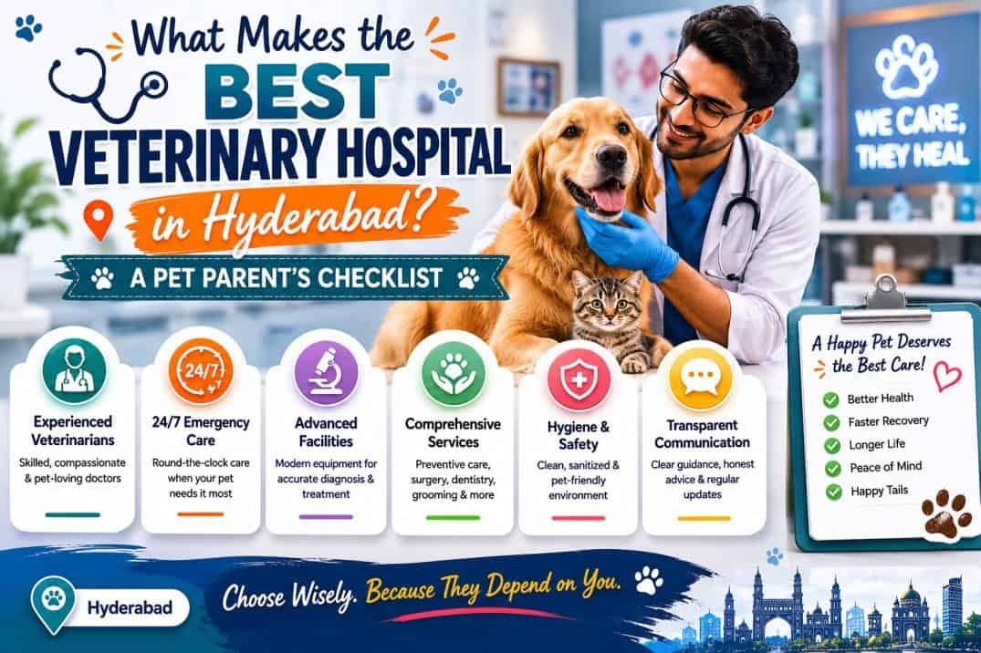 What Makes the Best Veterinary Hospital in Hyderabad? A Pet Parent's Checklist